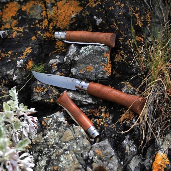 Opinel N08 Stainless No 8 Walnut Oak Olive Wood Camping