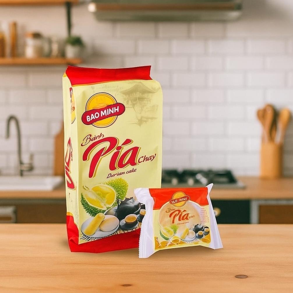 Pia Durian Bao Minh Banh Pia Chay Durian Cake Vegetarian Termurah