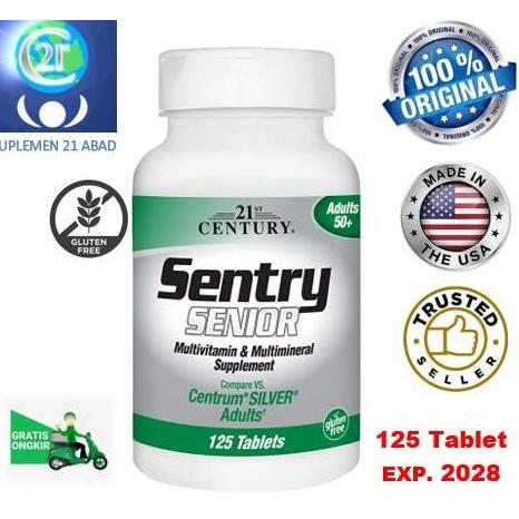 Multivitamin Lansia untuk 50+ tahun keatas 21st Century isi 125
