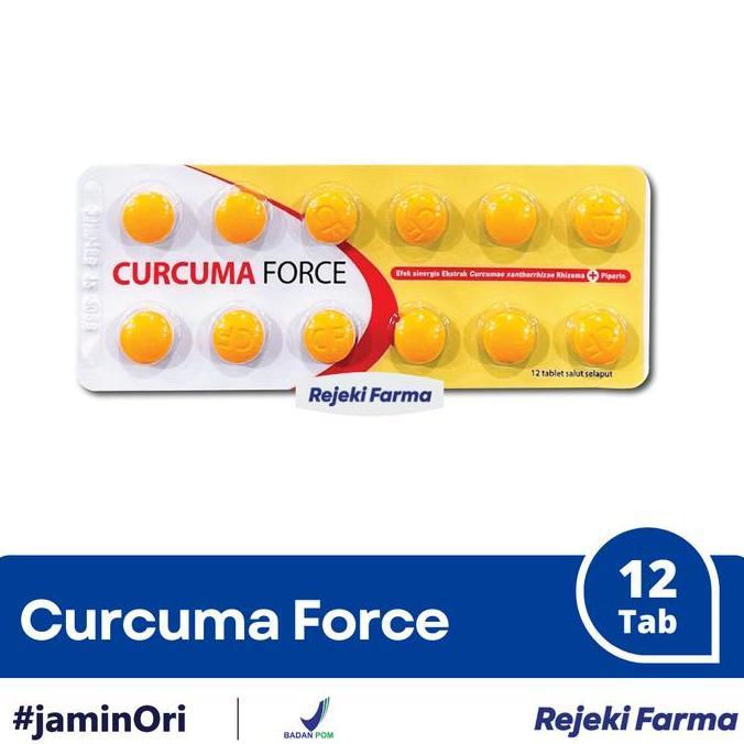 Curcuma Force 1 Strip isi 12 Tab - Forte Suplemen Fungsi Hati