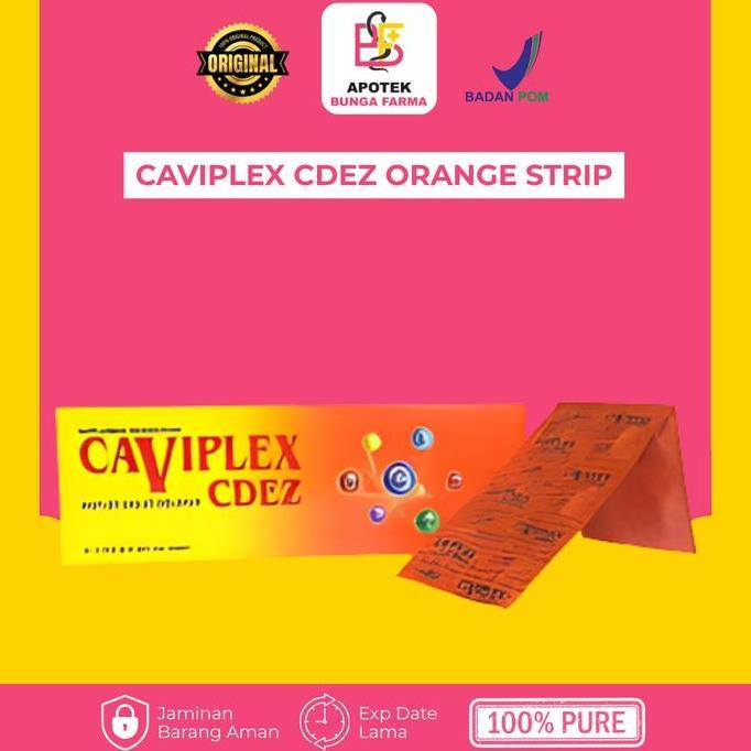 Caviplex CDEZ Orange Strip - Vitamin C, D, E & Zinc - Imun Booster - Caviplex CDEZ