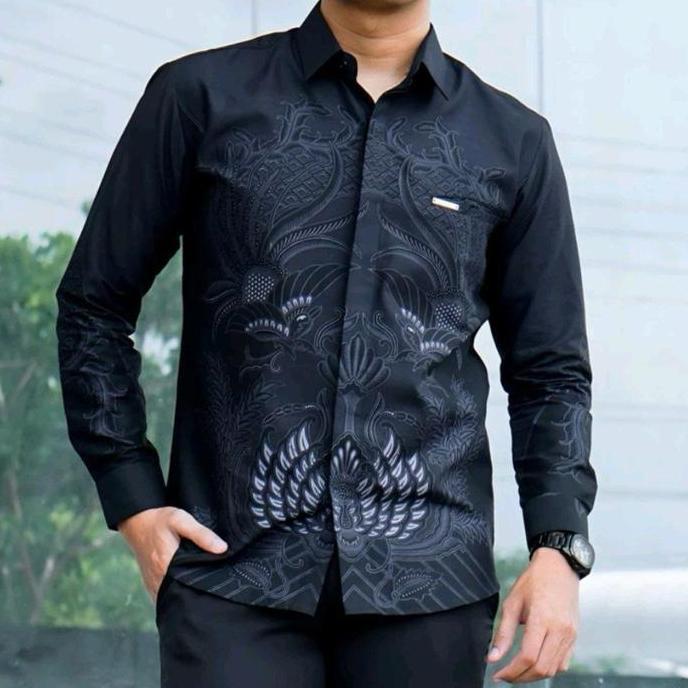 Xxxy- Batik Zahira Batik Pria Panjang 100K 3 Baju Kain Kemeja Panjang Seragam Tebal Katun Motif Peka