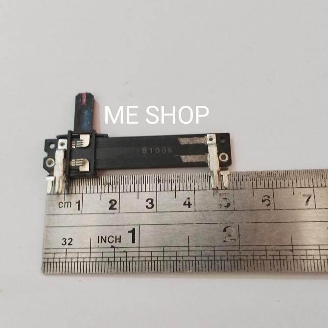 Baru (1) potensio geser b100k stereo panjang 5cm iwame3 Juara
