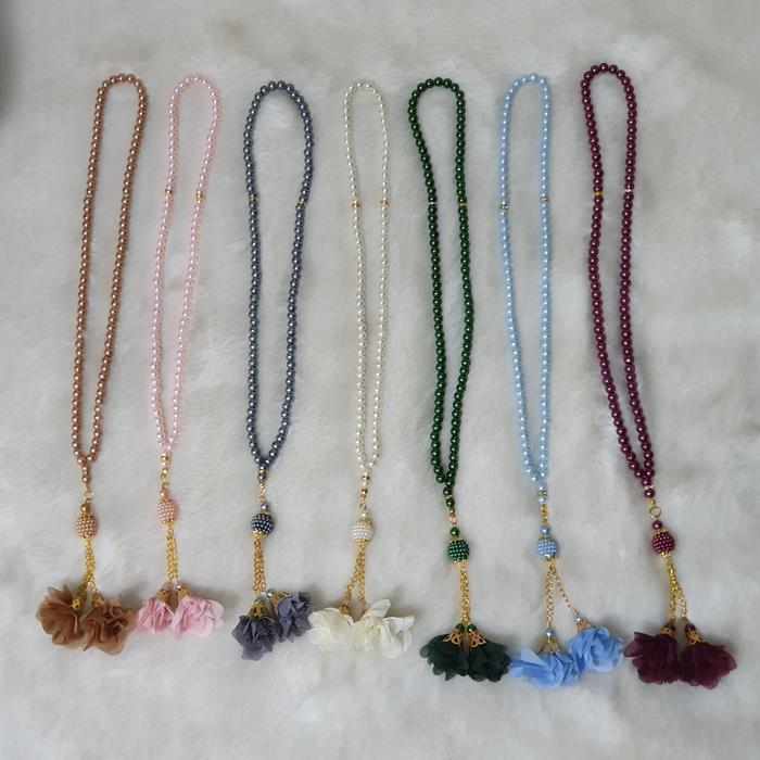 (Termurah) Tasbih Mutiara Turki | Tasbih Mutiara Dua Mawar Turki Bestseller