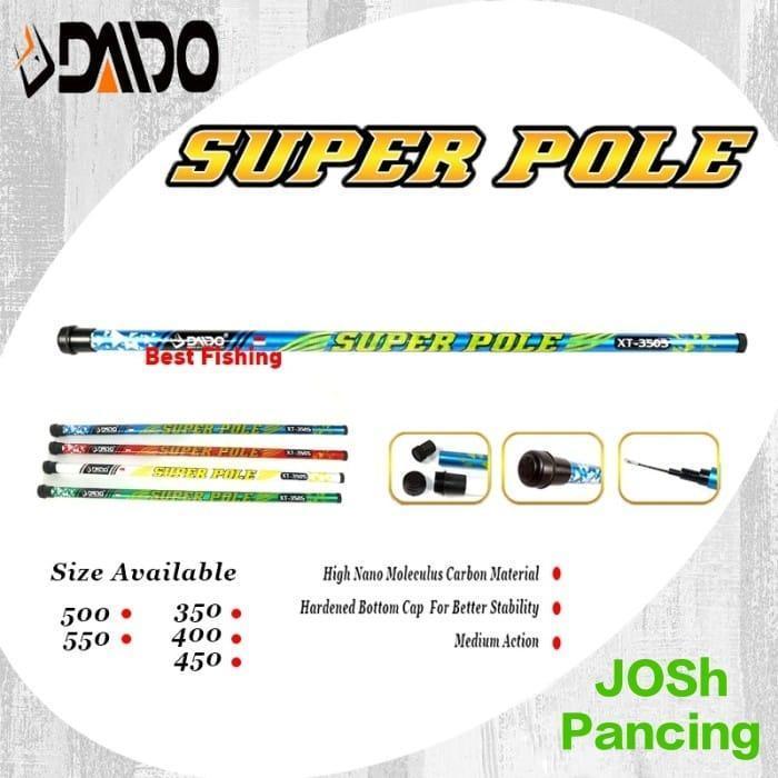 Daido Super Pole Xt 5008 (5Meter) Free Pipa Joran Pancing Tegek Carbon Pasiran Pinggir Pantai Karang