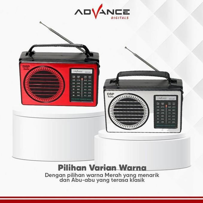 ADVANCE Radio RBS-805 FM / AM / SW1 / SW2 4 Band Speaker Radio - Baterai atau listrik / Speaker Jadu