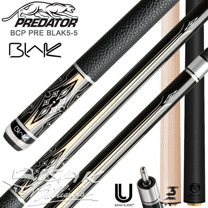 Predator Blak5-5 Pool Cue - Revo Carbon 314-3 Maple Shaft Low Deflection