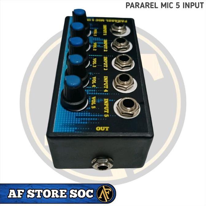 Sandalan - kseller Pararel Mic 5 input, Memperbanyak input Mic, bisa digunakan di Amplifier atau Mix