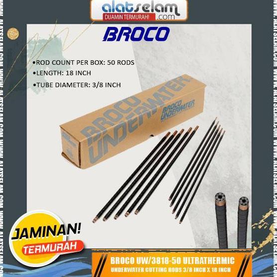BROCO UW/3818-50 ULTRATHERMIC UNDERWATER CUTTING RODS 3/8 IN. X 18 IN  / ALAT LAS BAWAH LAUT / ALAT 