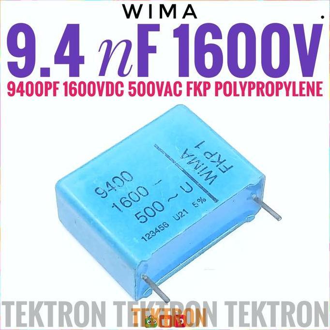 Terbaru (1) WIMA 9.4nF 1600V FKP 942 9n4 1600VDC 500VAC eq. 10nF 9400 Asli Audio tek70n Ayo Order