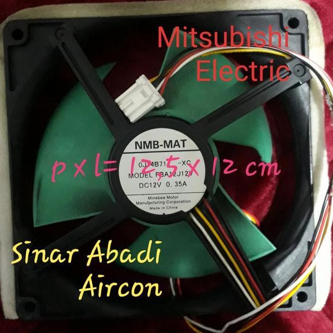 Fan Motor Kulkas Mitsubishi electric DC 12 V 4 kabel