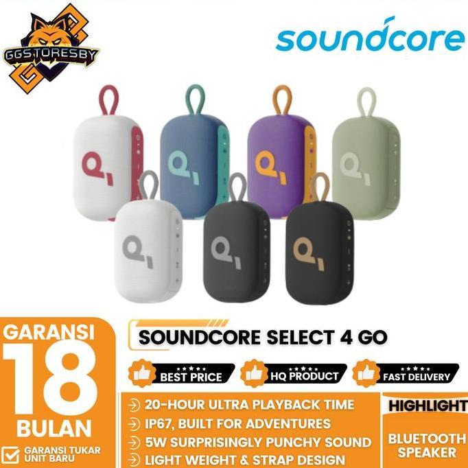 ANKER SOUNDCORE SELECT 4 GO BLUETOOTH SPEAKER (TERBAIK) (TERBARU) (TERMURAH)
