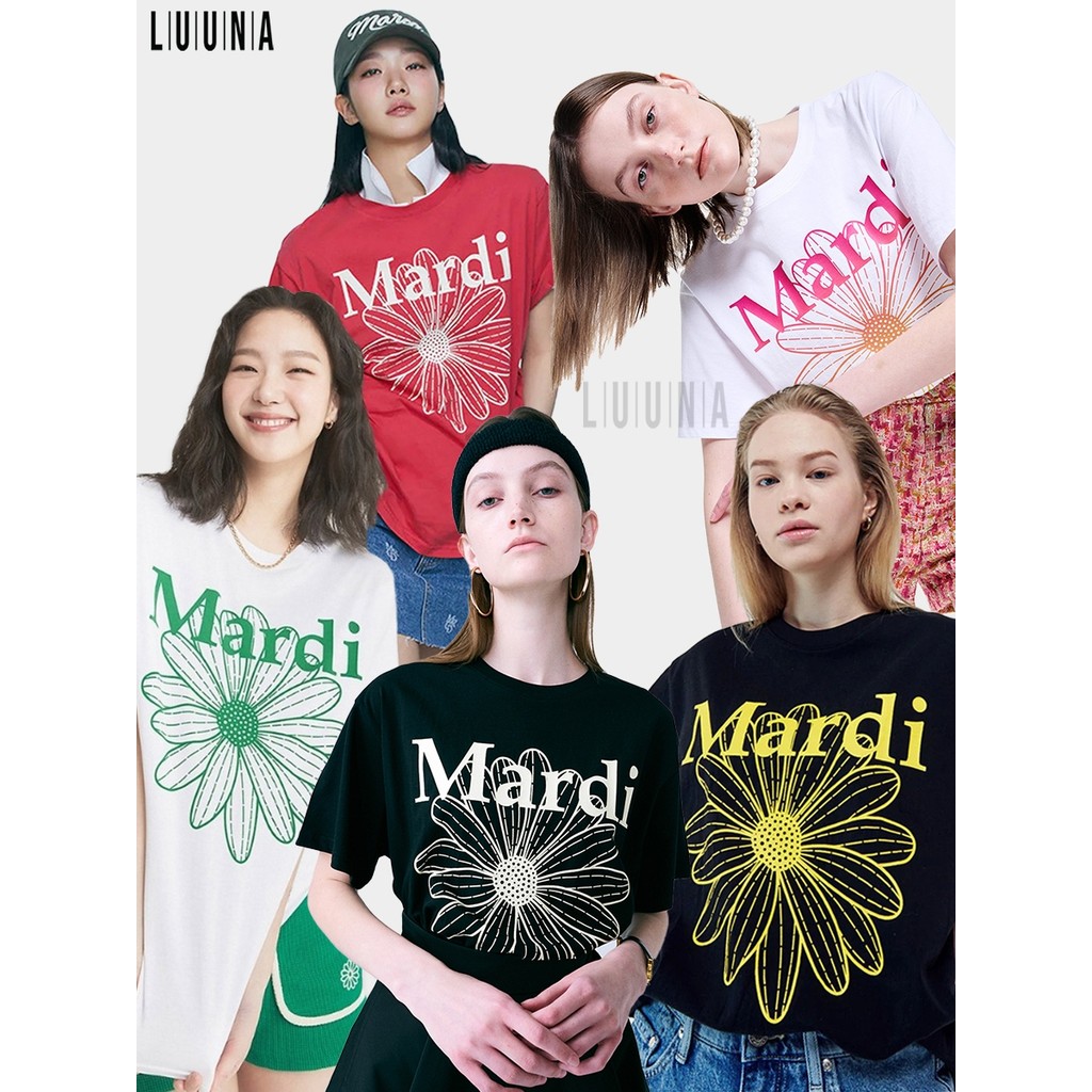 Wanita [Mardi Mercredi Kaos Wanita [Mardi Mercredi ] Tshirt Flower Collection