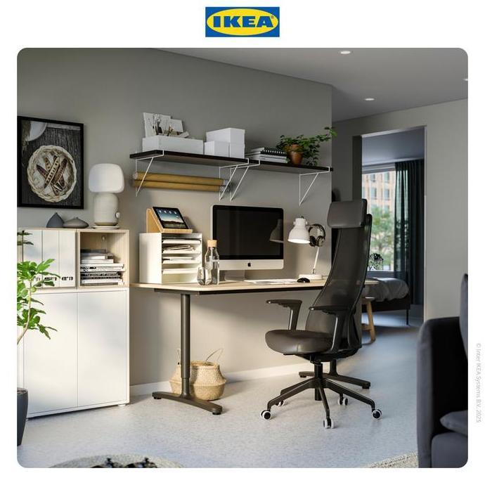 IKEA JARVFJALLET Kursi Kantor Dengan Sandaran Tangan Minimalis Hitam (TERBAIK) (TERBARU) (TERMURAH)