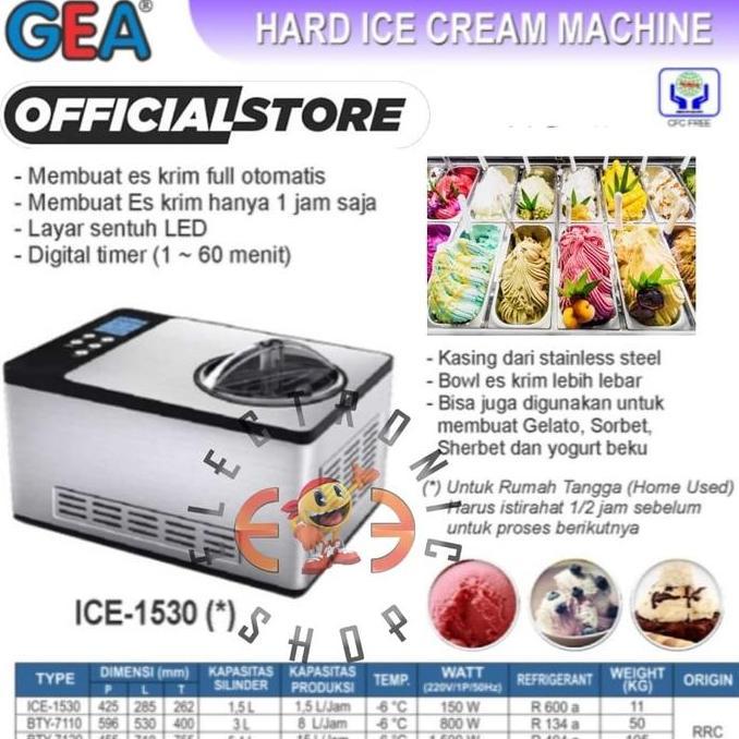 GEA ICE 1530 - Mesin Pembuat Hard Ice Cream - Hard Ice Cream - Promo (TERBAIK) (TERBARU) (TERMURAH)