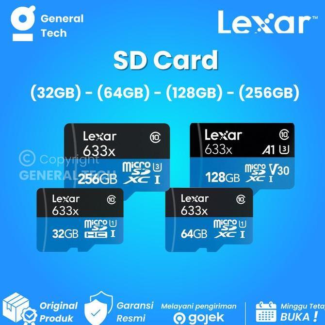 MicroSd EZVIZ / micro sd LEXAR 32GB - 256GB / micro sd memory card EZVIZ cctv murah