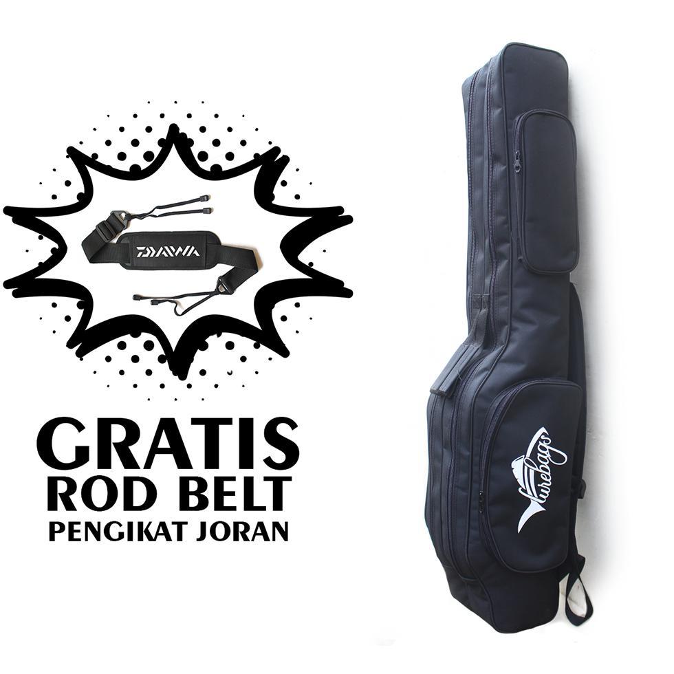 Tas Joran Pancing Bahan Terpal Truck Tebal Model Ransel Gendong Double 2 Ruang Lurebags