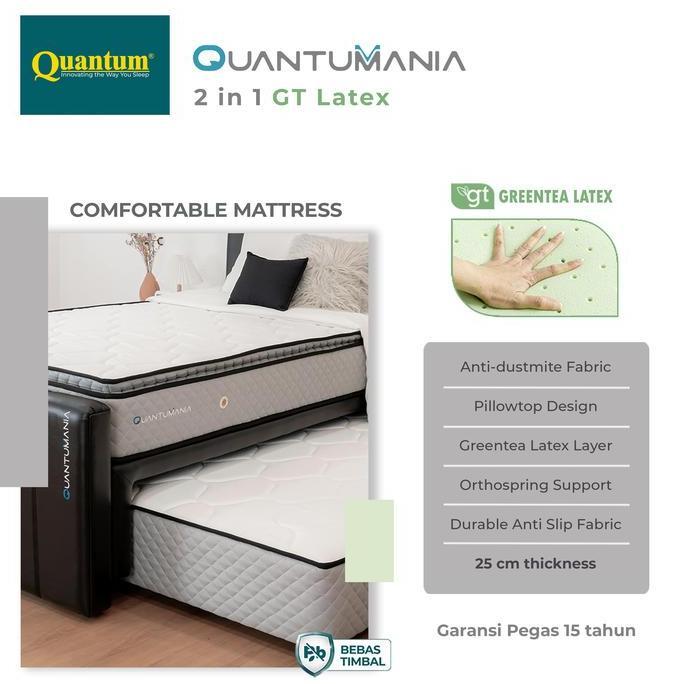 Quantumania 2 in 1 Greentea Latex / Kasur Latex Sorong Quantum (TERBAIK) (TERBARU) (TERMURAH)