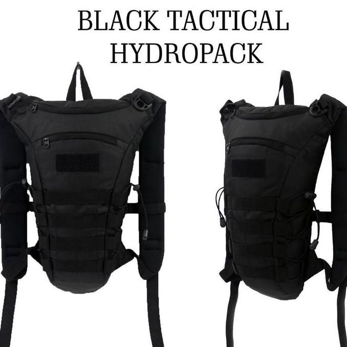 Black Tactical Tas Ransel Camo Gendong Taktikal Multifungsi Hydropack Camo dengan Desain Camo Fungsi