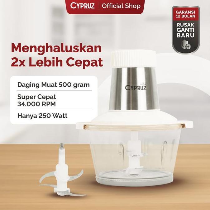 Cypruz Meat Grinder Blender Food Chopper Penggiling Daging Multifungsi