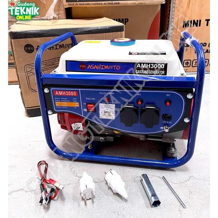 PAPANDAYAN Genset Listrik 1300Watt ASAHIMOTO AMH3000 / Power Generator 1300W AMH 3000 - Genset Gener