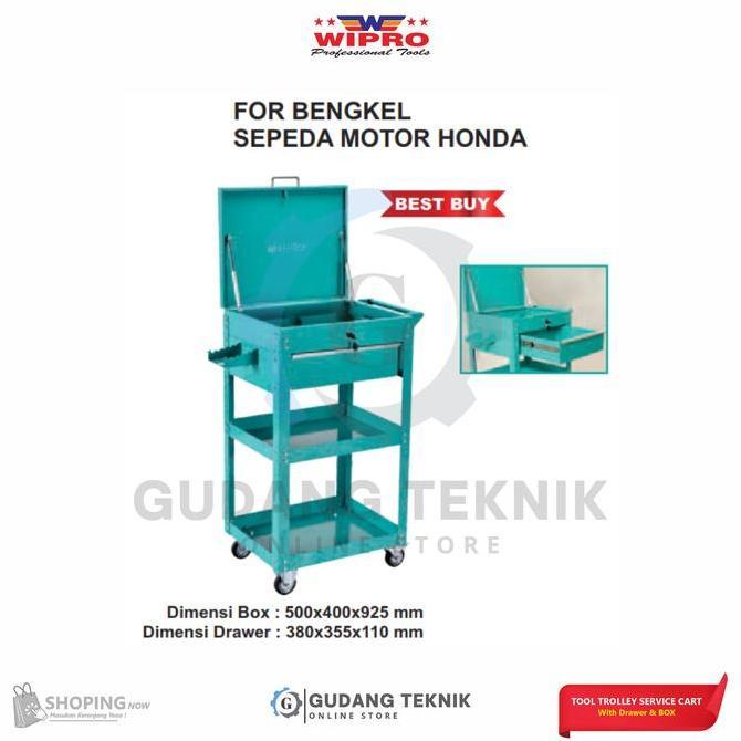 MIOSHINOCHE Rak Troli Service Alat Bengkel WIPRO TTSC01/Rak Penyimpan Alat Bengkel