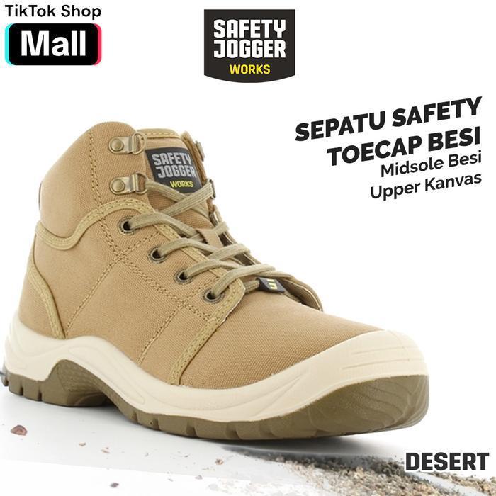 Sepatu Safety Jogger Desert / Sepatu Proyek Coklat / Sepatu Kerja Proyek Sporty