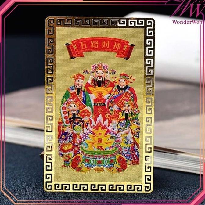 Promo Plat Kui Jin Hu Feng Shui Cina Fengshui Kuningan Plat Kui Jin Hu Mantra Lima Dewa Kekayaan Jim