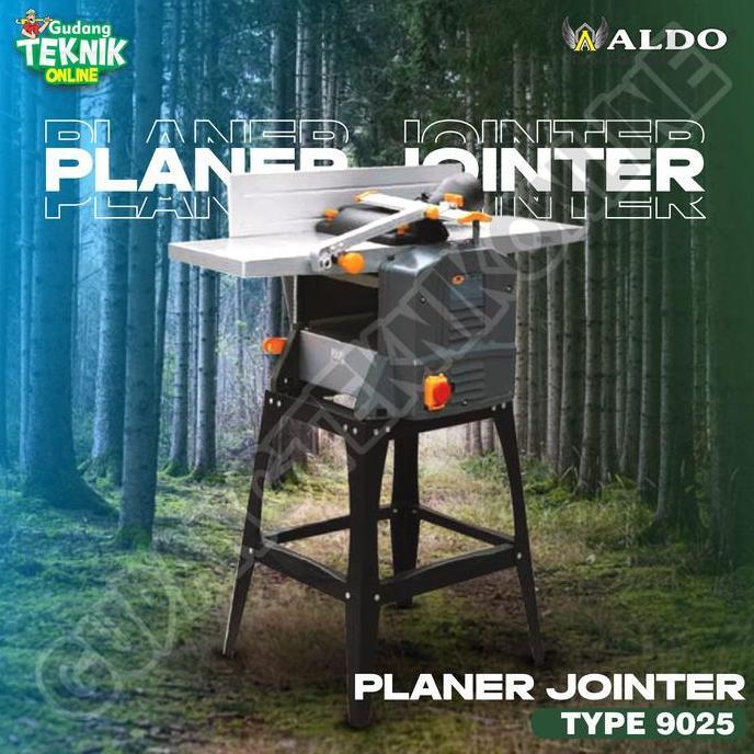 PAPANDAYAN Mesin Jointer Serut Kayu 10" ALDO 9025 / Wood Jointer 10 Inch Meja Perata Ketam Lurus Sik