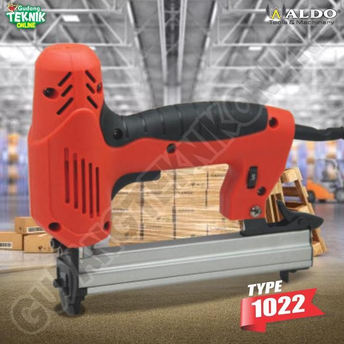 PAPANDAYAN Mesin Staples Listik ALDO 1022 / Alat Elektrik Electric Nailer Staples Paku Tembak Staple