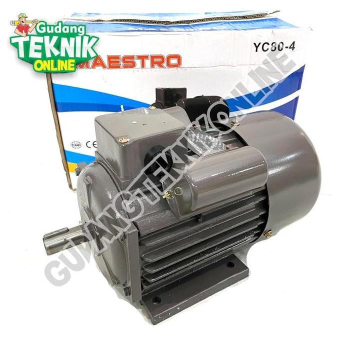 CARDIENAL Dinamo Motor LIstrik 0.5Hp 4P 1Ph YC80-4 1400Rpm MAESTRO Elektromotor