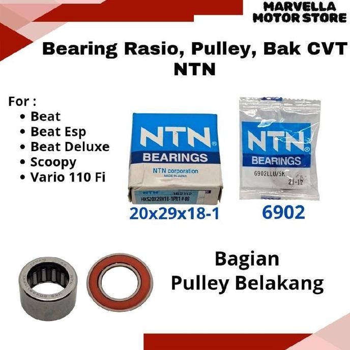 DB131 - Laher Bearing Rasio Pulley Bak Cvt NTN Beat Scoopy Vario 110 Fi