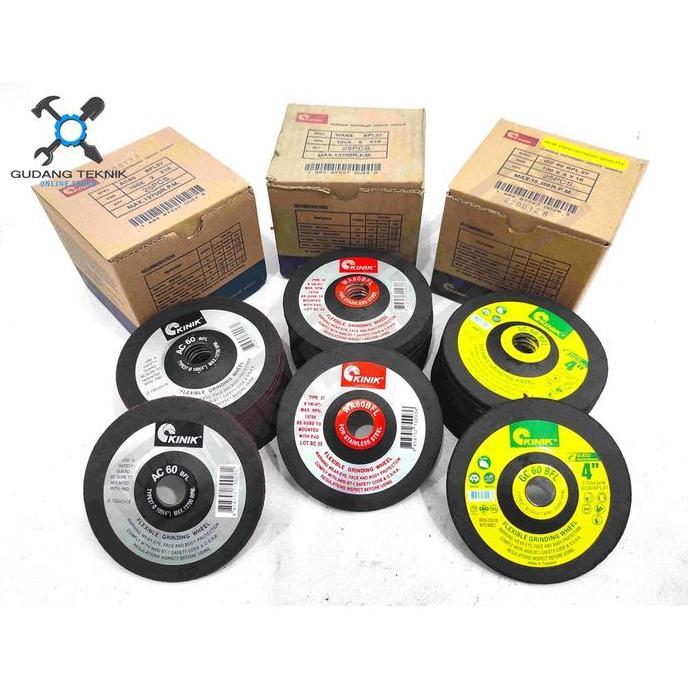 SABILULUNGAN Batu Gerinda Poles Flexible 4" KINIK AC60 GC60 WA60 / Batu Gerinda Flexible 4 Inch AC G