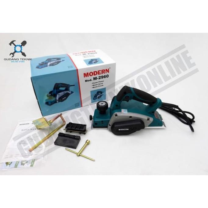 PANGRANGO MESIN POWER PLANER M2960 MODERN Listrik 620 Watt / Mesin Pasah Serut Kayu Ketam Sugu Listr