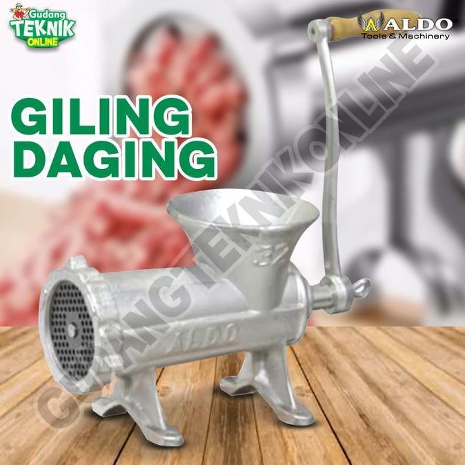KEZHINES Alat Giling Daging Manual ALDO No.22 No.32 - Gilingan Daging Doubel Dobel Bearing / Penggil