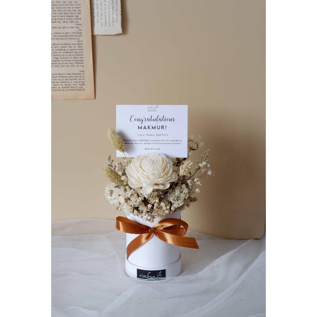 Best Seller Bloom box XS - Kado Hari Valentine Day - Artificial / Dried flowers -  Hadiah Kado Wisud