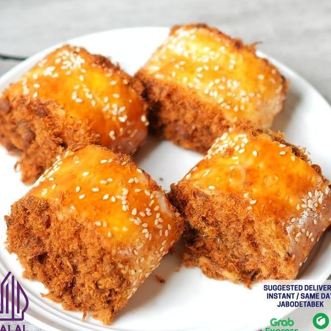 Roti Abon Gulung Lla Bakery 8 Pcs Abon Sapi Full Butter Wisjman Floss Roll Abon Sapi Tenderloin Roll