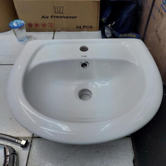 wastafel cuci tangan keramik volk p01 termurah