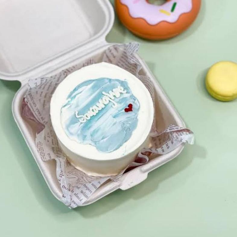 TANPA PO BENTO CAKE LUNCH BOX CAKE KOREAN CAKE CUSTOM MURAH ENAK HALAL uk. 10cm Termurah