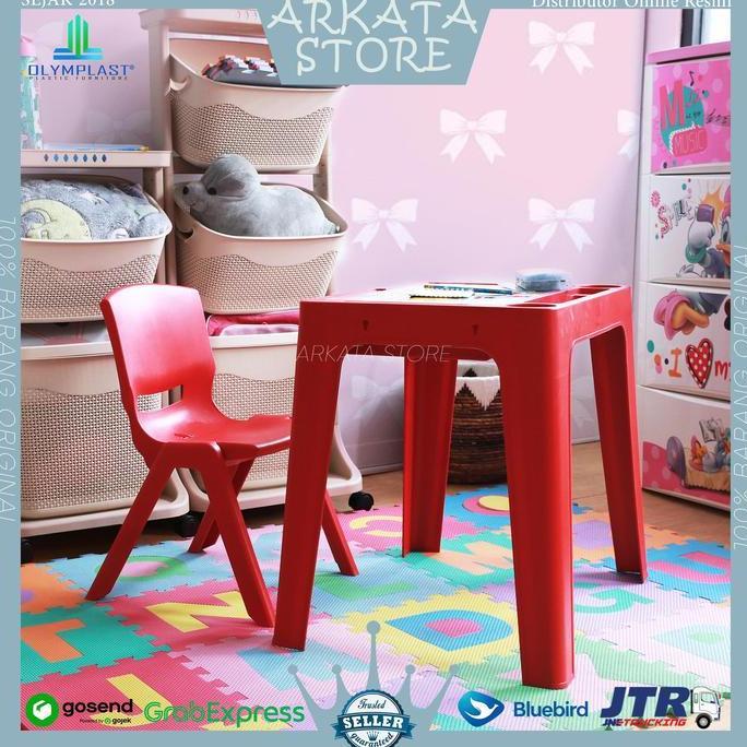 PROMO - (KARGO) 1 Set Meja Anak OKT OLYMPLAST - Meja Anak / Meja Belajar Anak / Meja Makan Anak Olym
