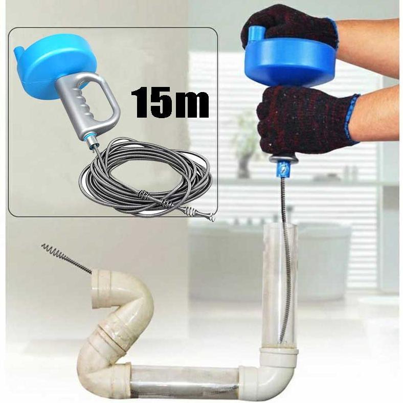 Pipe Cleaner 15 Meter Alat Kawat Pembersih Saluran Pipa Mampet Meter
