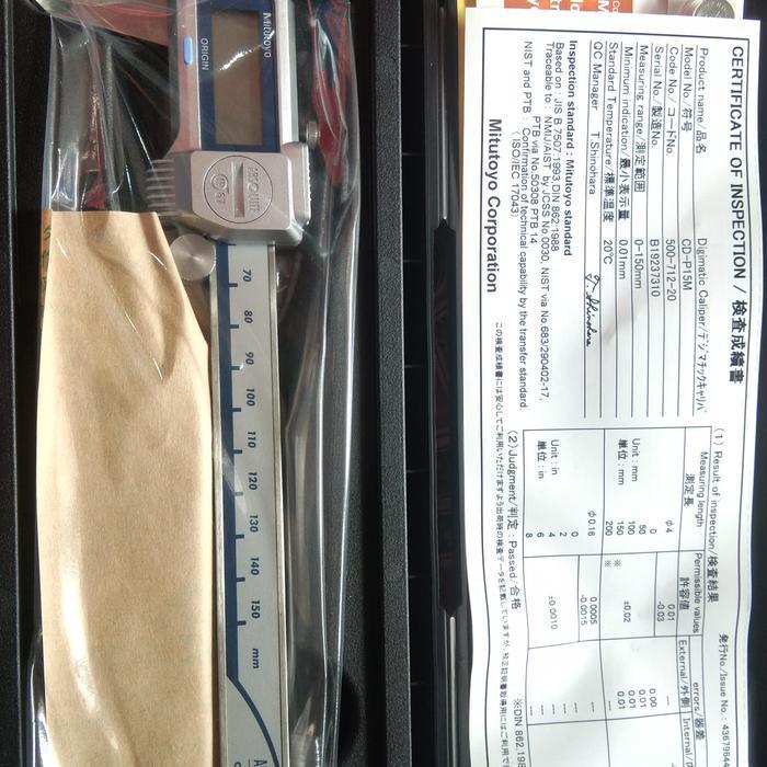 Caliper sigmat digital 0-150 mm original Mitutoyo baru...Coolant proof