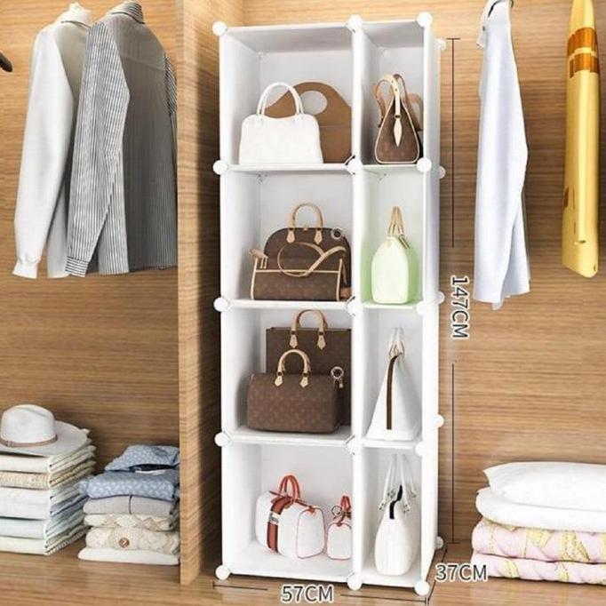 TERBARU - Rak Tas Rak Serbaguna Portable Lemari Minimalis Penyimpanan