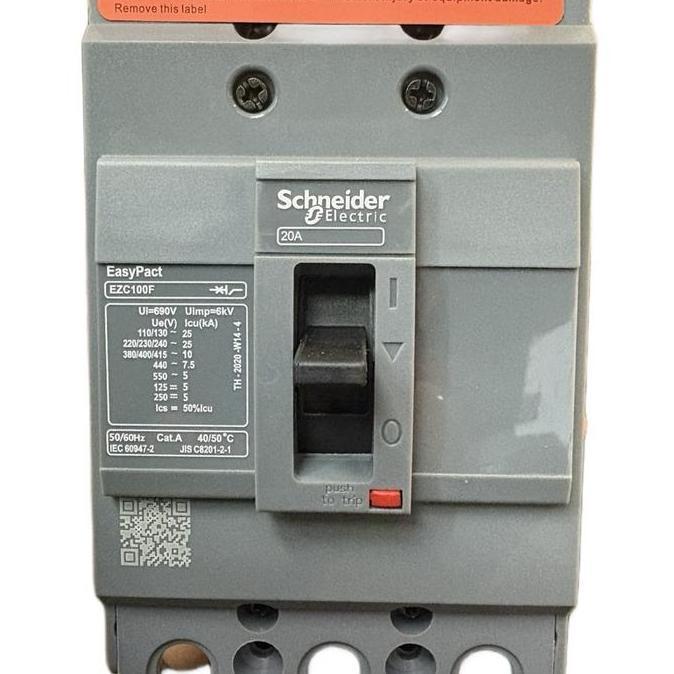 Mccb 50A 3Phase Schneider Ori - Easy Pact Ezc 100B 50 Ampere 3 Phase Best Quality