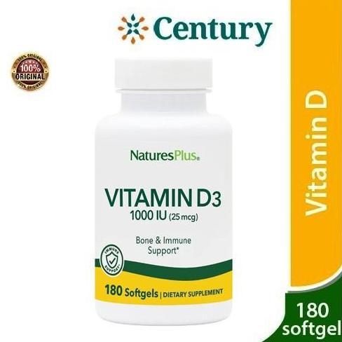 Nature's Plus Vitamin D3 1000 IU 180 Softgel/Natures Plus/Vitamin D