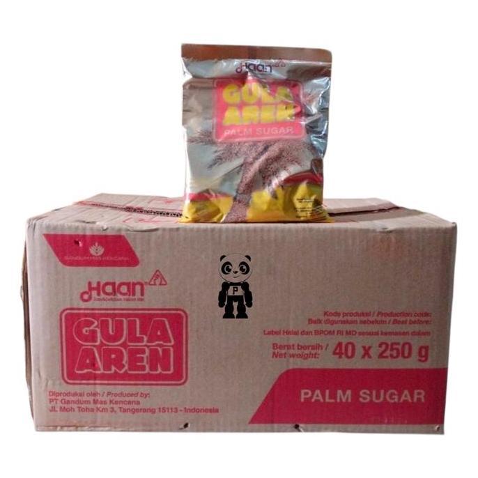 Haan Gula Aren Bubuk 1 Karton Isi 40 Bungkus x 250g Palm Sugar GNB