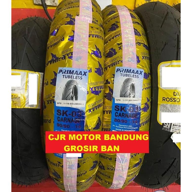 BISMILAHBERKAH100 - BAN DONAT PRIMAAX SK 3 8 9 RING 14 BAN TUBELESS PRIMAX SK3 MOTOR MATIC VARIO BEA