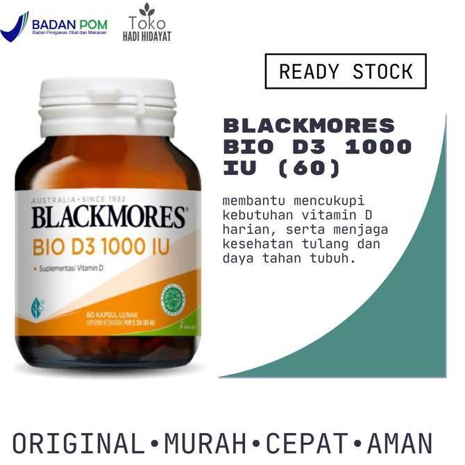 Blackmores Vitamin D3 1000 iu - 60 kapsul lunak Kalbe