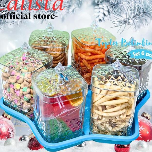 [CALISTA] TOPLES PLASTIK CALISTA TOPLES BELIMBING TEMPAT KUE KERING LEBARAN SET