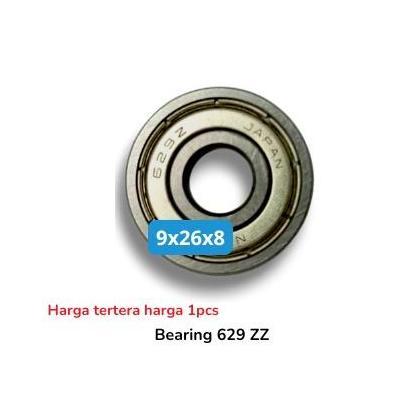 Promo Bearing 629 Zz N*N Roller Ball Bearing Diameter Dalam : 9 Mm Diameter Luar :  26 Mm Tebal : 8 